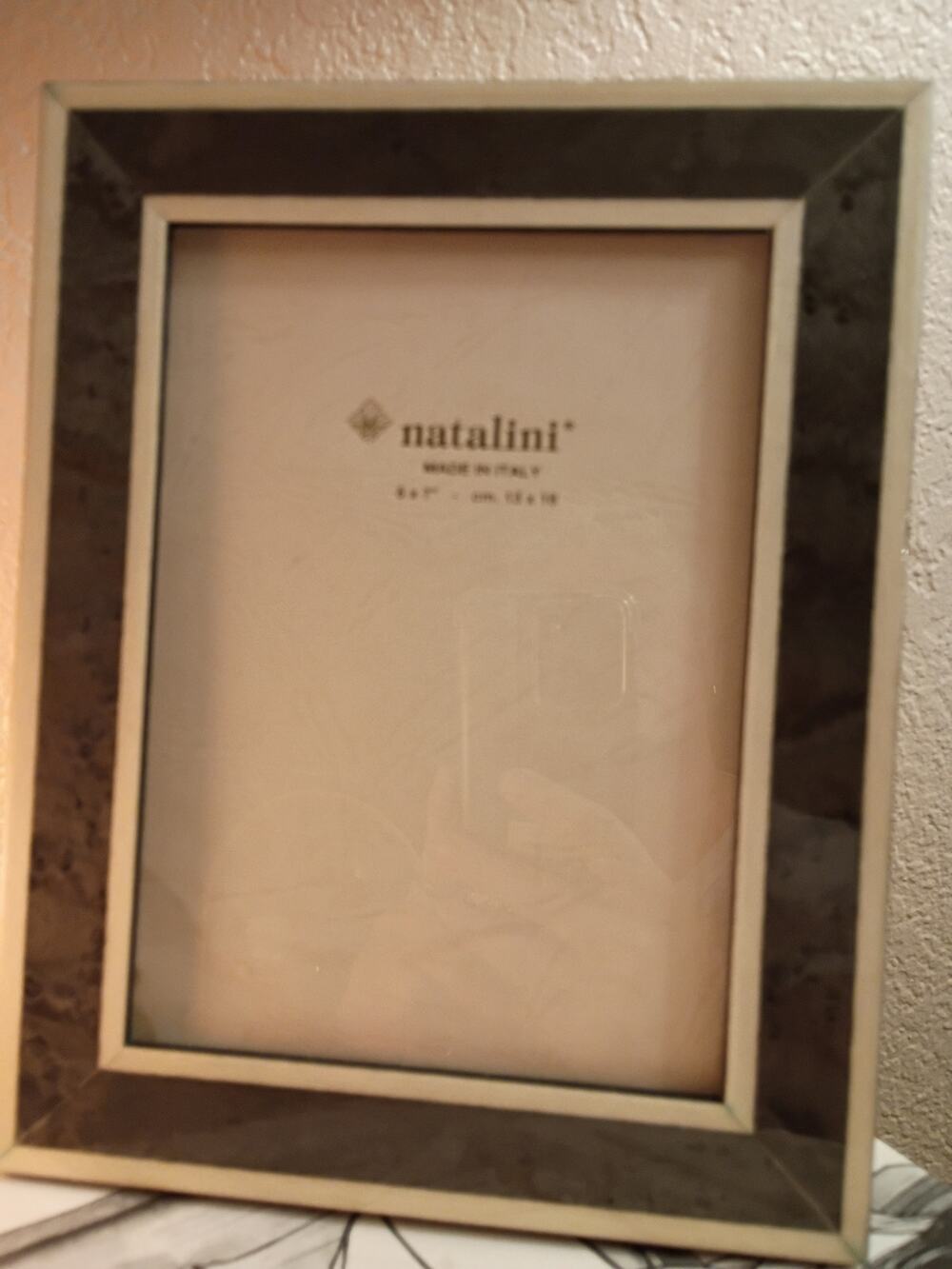 Natalini Made in Italy 5 x 7 Frame Black Marbled Marquetry